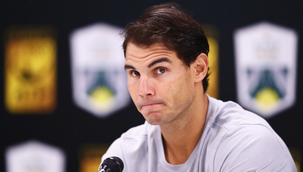 Rafa Nadal, durante la rueda de prensa