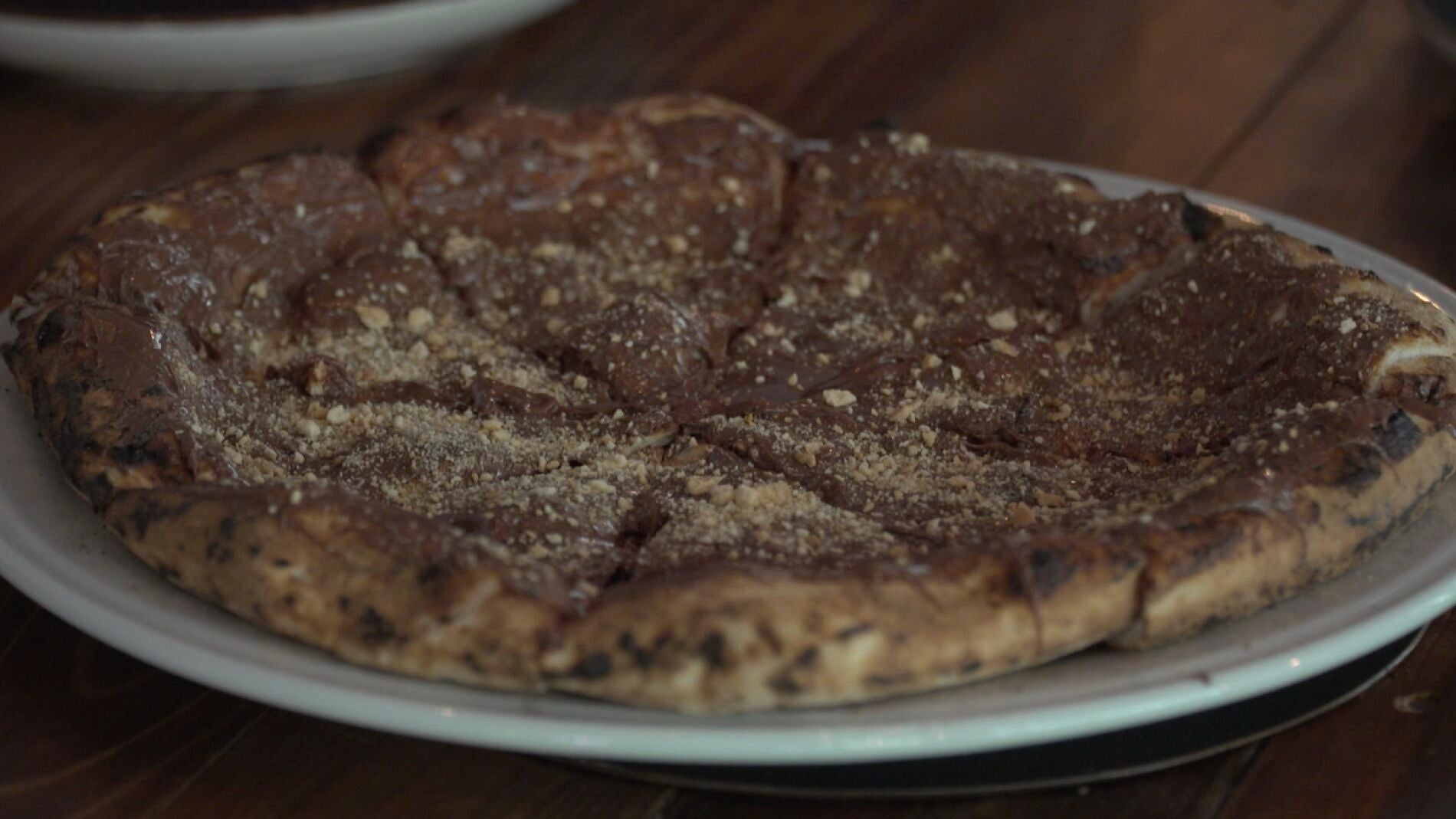 Pizza de Nutella, amigos y amigas.