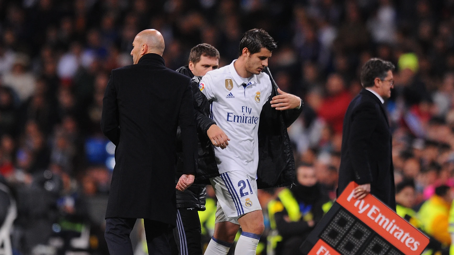Álvaro Morata se retira del campo tras un partido del Real Madrid Álvaro Morata se retira del campo tras un partido del Real Madrid