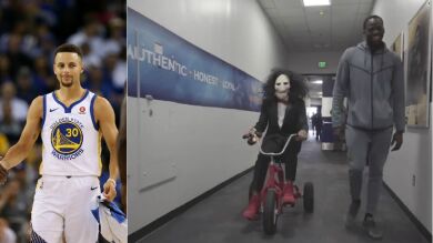 El escalofriante disfraz de Stephen Curry por Halloween con el que fliparon sus compañeros