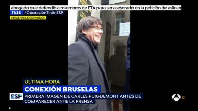 Primeras imágenes de Puigdemont en Bruselas antes de su comparecencia 