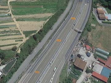Carretera donde han hallado a la mujer maniatada Carretera donde han hallado a la mujer maniatada