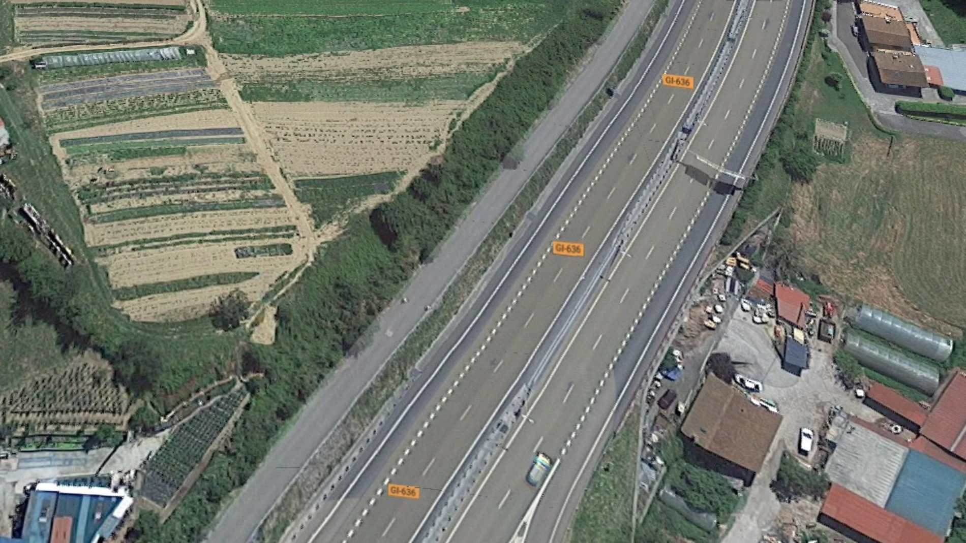 Carretera donde han hallado a la mujer maniatada Carretera donde han hallado a la mujer maniatada