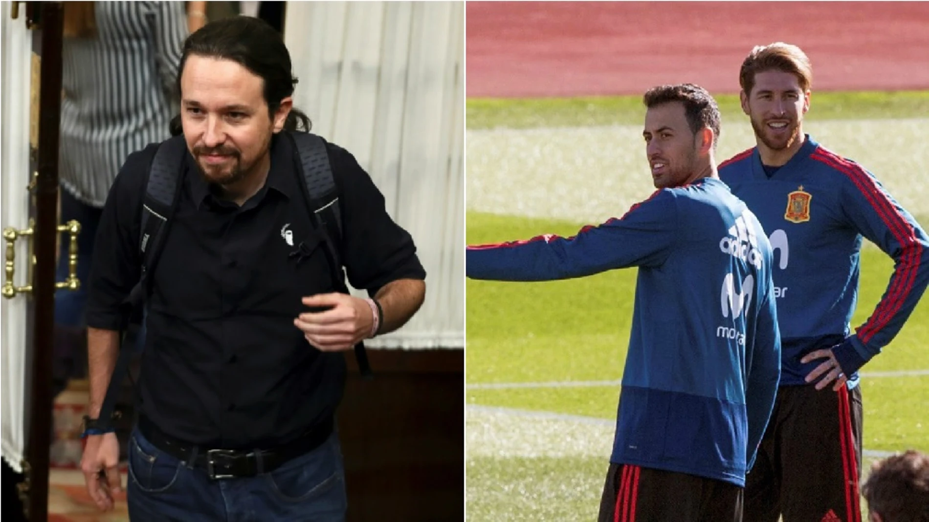 Pablo Iglesias y Sergio Ramos Pablo Iglesias y Sergio Ramos