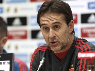 Julen Lopetegui, en rueda de prensa