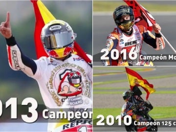 Marc Márquez y sus celebraciones tras los mundiales