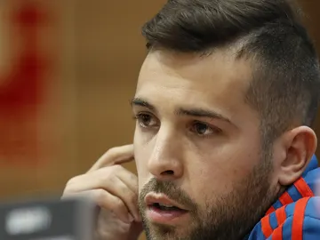 Jordi Alba, en rueda de prensa Jordi Alba, en rueda de prensa