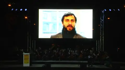 Mensaje de Comín en la manifestación Mensaje de Comín en la manifestación