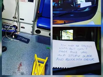 Nota que encontraron en la ambulancia Nota que encontraron en la ambulancia