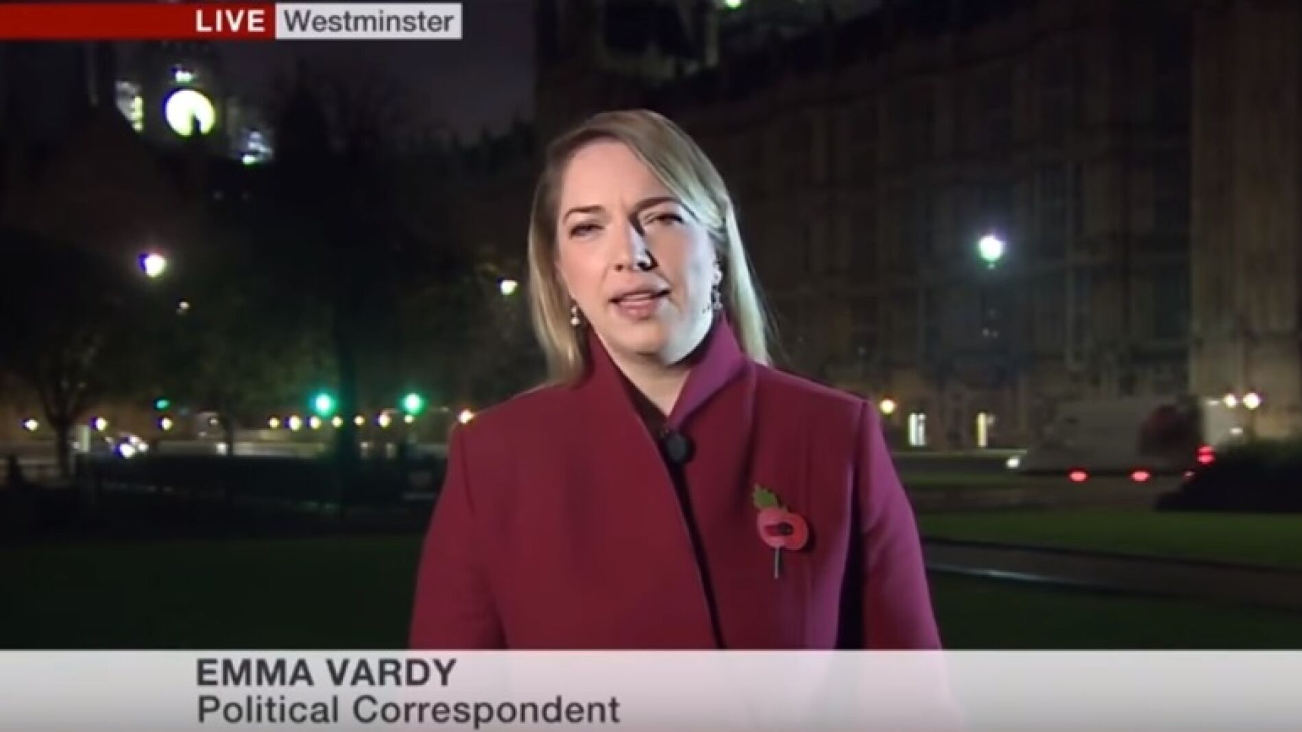 Una reportera de la BBC