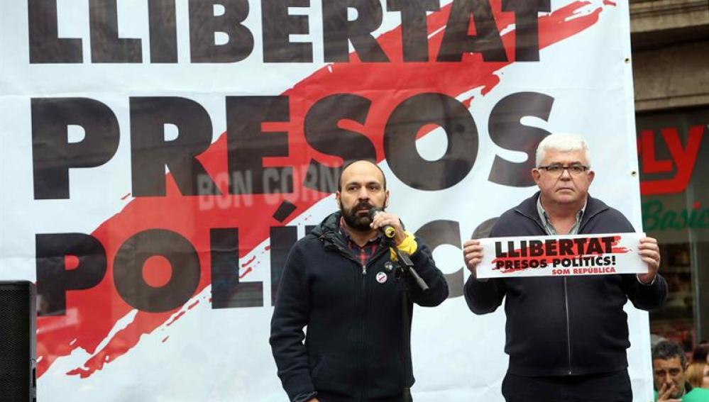 Los vicepresidenteS de la ANC, Agustí Alcoberro, y de Òmnium, Marcel Mauri