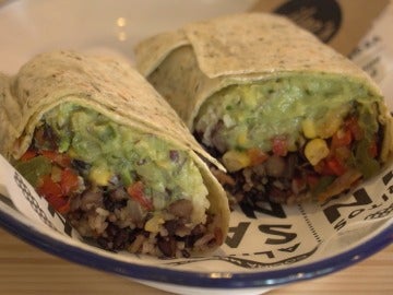 Al rico burrito vegetariano. Al rico burrito vegetariano.