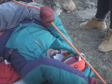 Gema Hassen-Bey, superando los 3.000 metros en el Teide