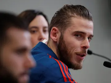 De Gea, hablando ante los medios De Gea, hablando ante los medios