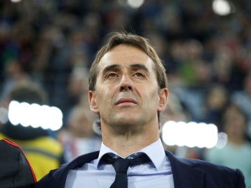 Lopetegui, durante el Rusia - España