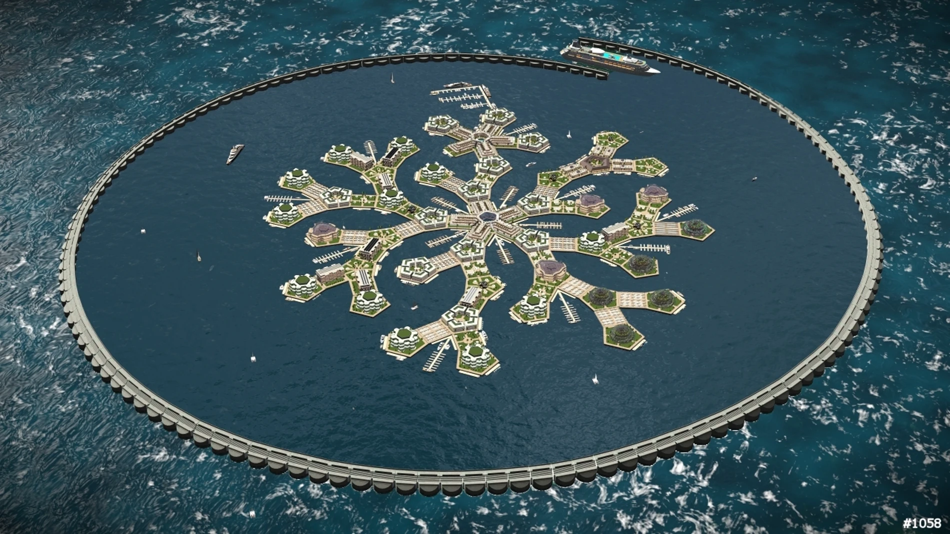 Proyecto de la isla flotante en la Polinesia Francesa Proyecto de la isla flotante en la Polinesia Francesa