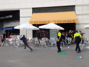 Más de 20 detenidos por la pelea entre ultras del 12 de octubre en Barcelona