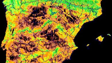 La potente imagen de la Aemet que alerta de la pérdida de vegetación por la sequía en sólo tres años: 