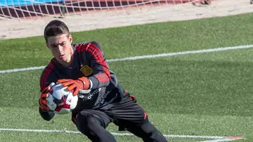 El portero del Athletic, Kepa Arrizabalaga, en un entrenamiento con la Selección. El portero del Athletic, Kepa Arrizabalaga, en un entrenamiento con la Selección.