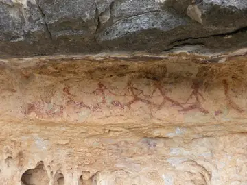 El conjunto pictórico se encuentra en el Barranc de Montpou, en el municipio de Mas de Barberans El conjunto pictórico se encuentra en el Barranc de Montpou, en el municipio de Mas de Barberans