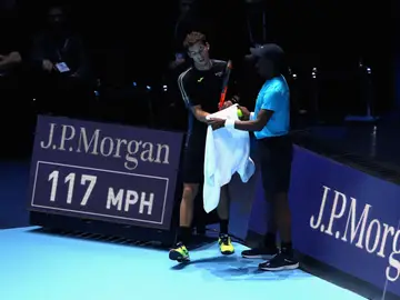 Carreño, durante su partido contra Thiem Carreño, durante su partido contra Thiem