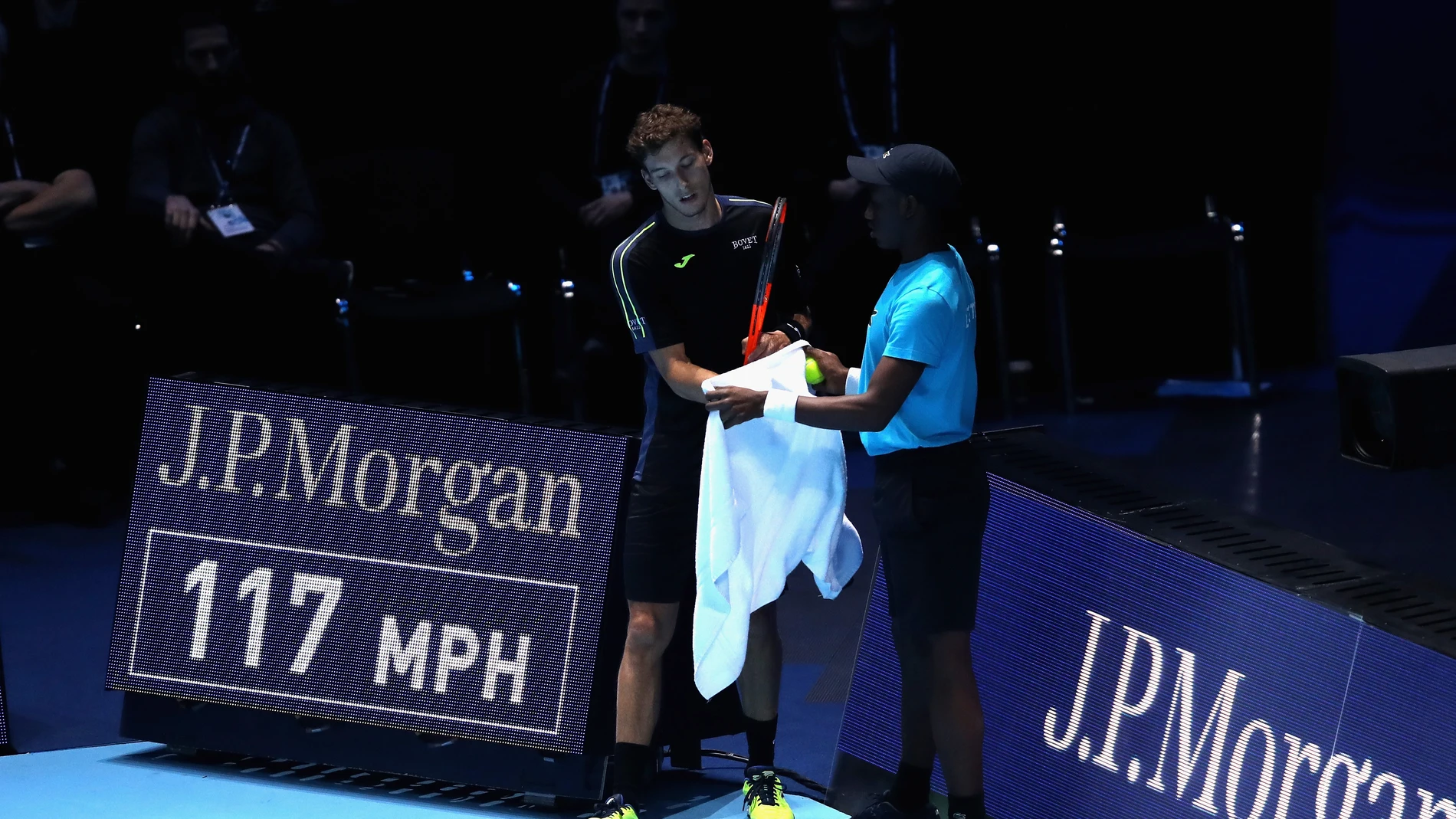 Carreño, durante su partido contra Thiem Carreño, durante su partido contra Thiem