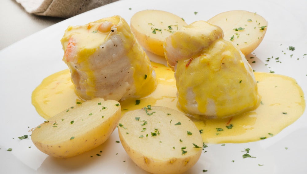 Popietas de gallo al azafrán