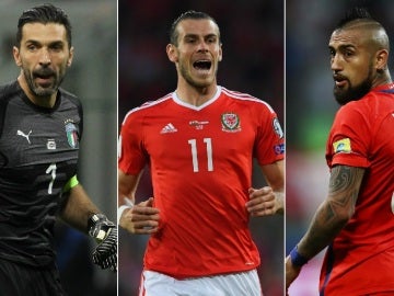 Buffon, Bale y Arturo Vidal no estarán en el Mundial