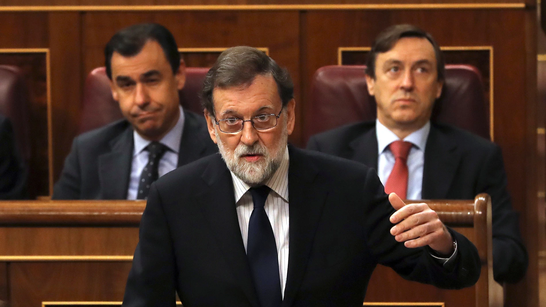 El jefe del Ejecutivo, Mariano Rajoy, durante su intervención El jefe del Ejecutivo, Mariano Rajoy, durante su intervención
