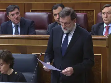 Rajoy en la sesión de control Rajoy en la sesión de control