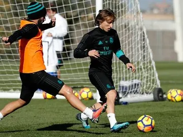 Modric e Isco, en Valdebebas Modric e Isco, en Valdebebas