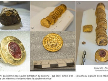 Descubren un tesoro medieval con objetos y monedas de oro en la Abadía de Cluny (Francia)