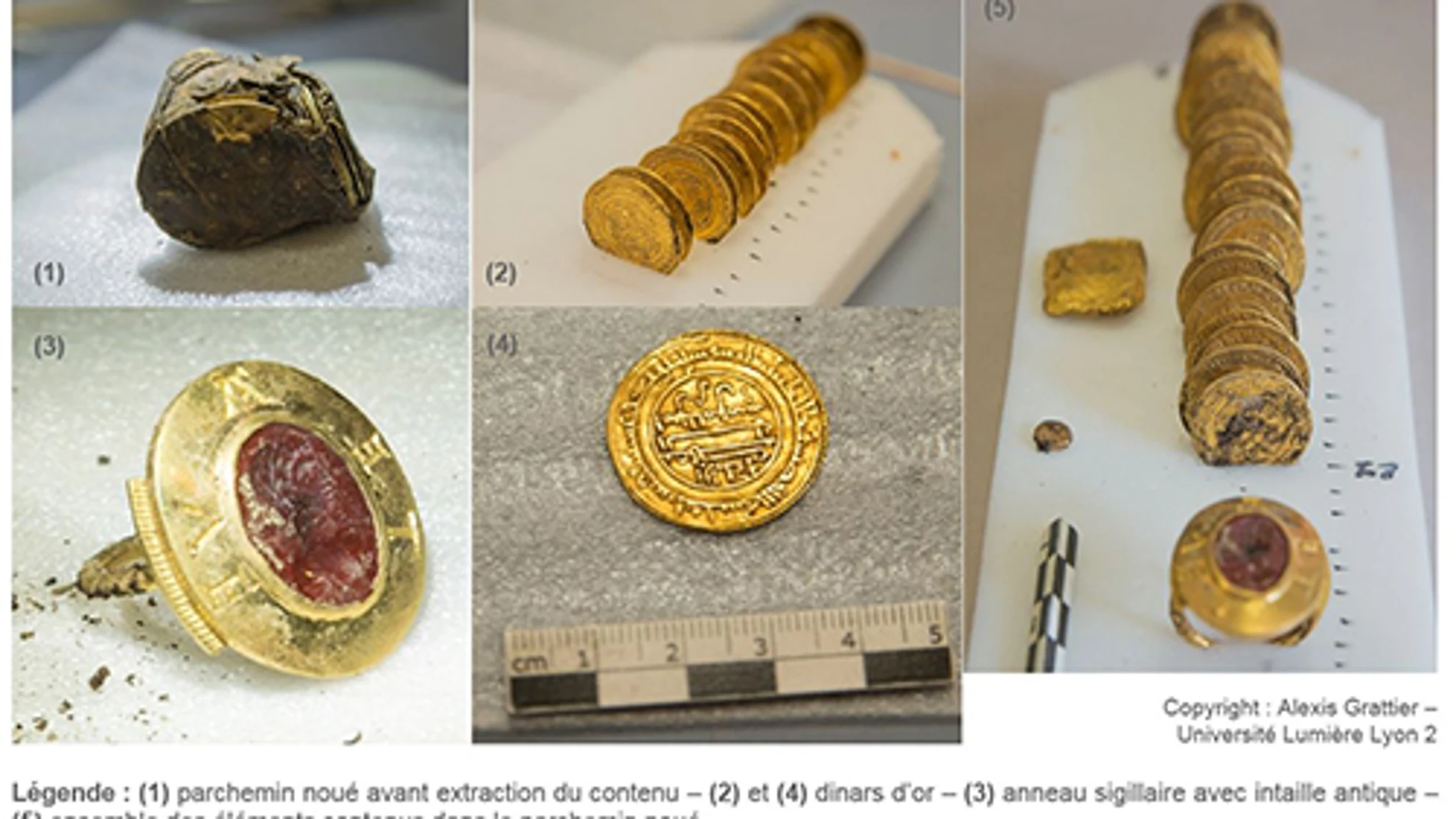 Descubren un tesoro medieval con objetos y monedas de oro en la Abadía de Cluny (Francia) Descubren un tesoro medieval con objetos y monedas de oro en la Abadía de Cluny (Francia)