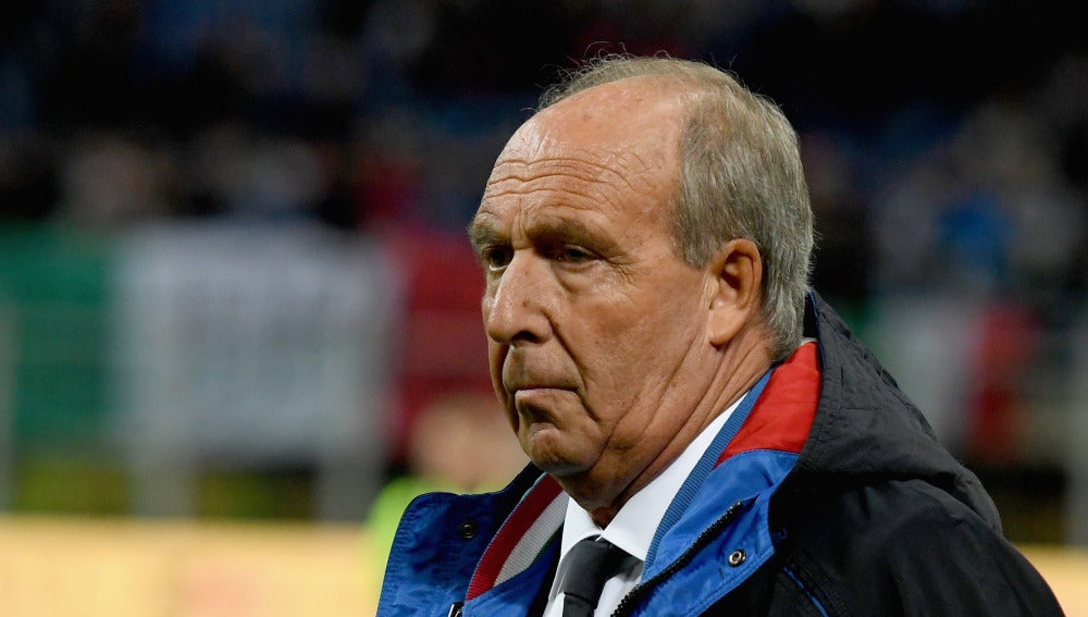 Gian Piero Ventura durante un encuentro con Italia