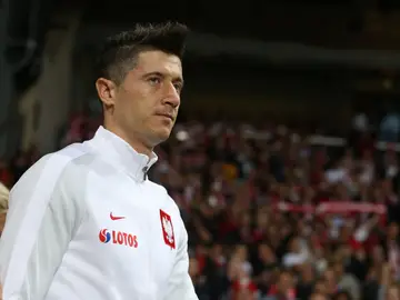Robert Lewandowski, en un partido con Polonia Robert Lewandowski, en un partido con Polonia