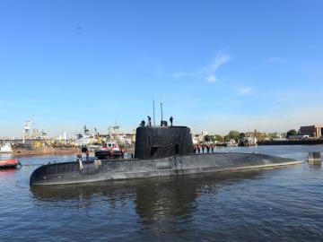 Imagen proporcionada por la Armada de Argentina del submarino ARA San Juan