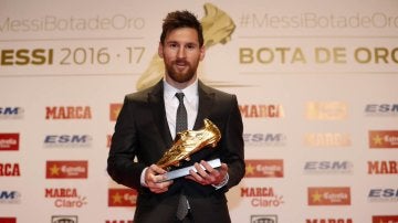 Leo Messi con la Bota de Oro