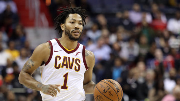 Derrick Rose, durante un partido con los Cavaliers