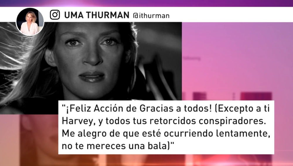 Uma Thurman habla por fin y le lanza una advertencia a Harvey Weinstein que ya vimos en 'Kill Bill'