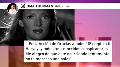 Uma Thurman habla por fin y le lanza una advertencia a Harvey Weinstein que ya vimos en 'Kill Bill' Uma Thurman habla por fin y le lanza una advertencia a Harvey Weinstein que ya vimos en 'Kill Bill'