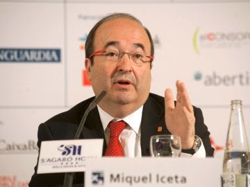 Miquel Iceta, en un acto de campaña