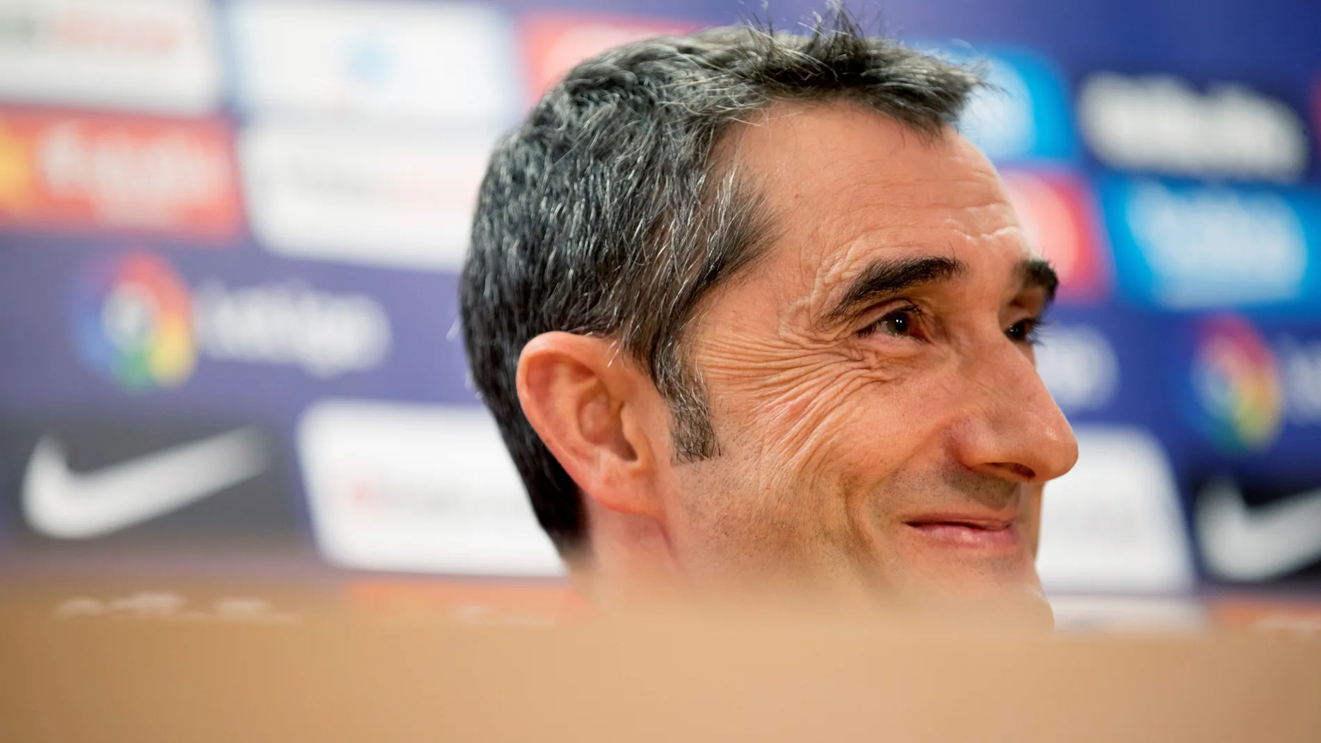 Ernesto Valverde, durante la rueda de prensa Ernesto Valverde, durante la rueda de prensa