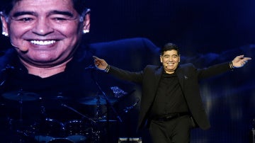 Maradona, durante un acto