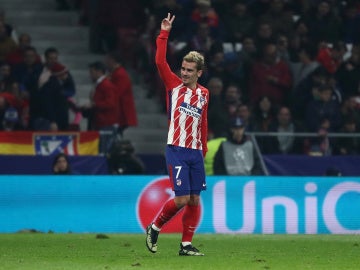 Griezmann celebra un gol con el Atlético de Madrid