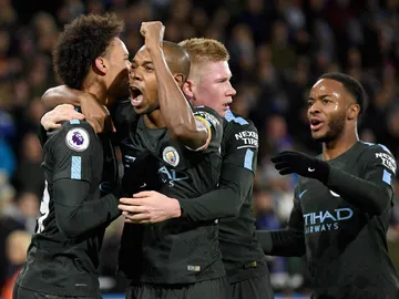 El City celebra un gol El City celebra un gol