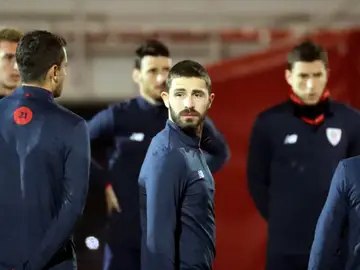 Yeray Álvarez, en un entrenamiento del Athletic Yeray Álvarez, en un entrenamiento del Athletic