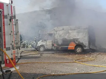 Las ambulancias quemadas Las ambulancias quemadas