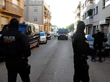 Imagen de archivo de los Mossos d'Esquadra en Barcelona Imagen de archivo de los Mossos d'Esquadra en Barcelona