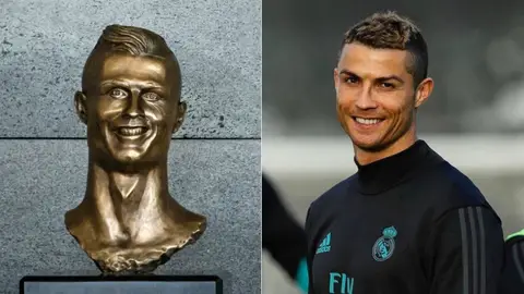 El viejo busto de Cristiano Ronaldo que desató las mofas en la red El viejo busto de Cristiano Ronaldo que desató las mofas en la red