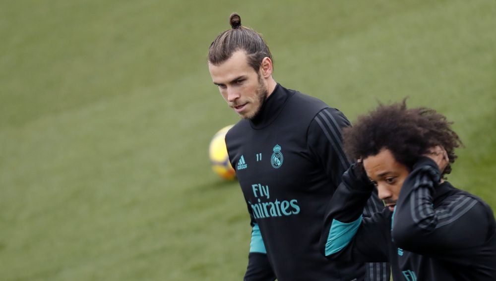 Gareth Bale, en el entrenamiento del Real Madrid en Valdebebas
